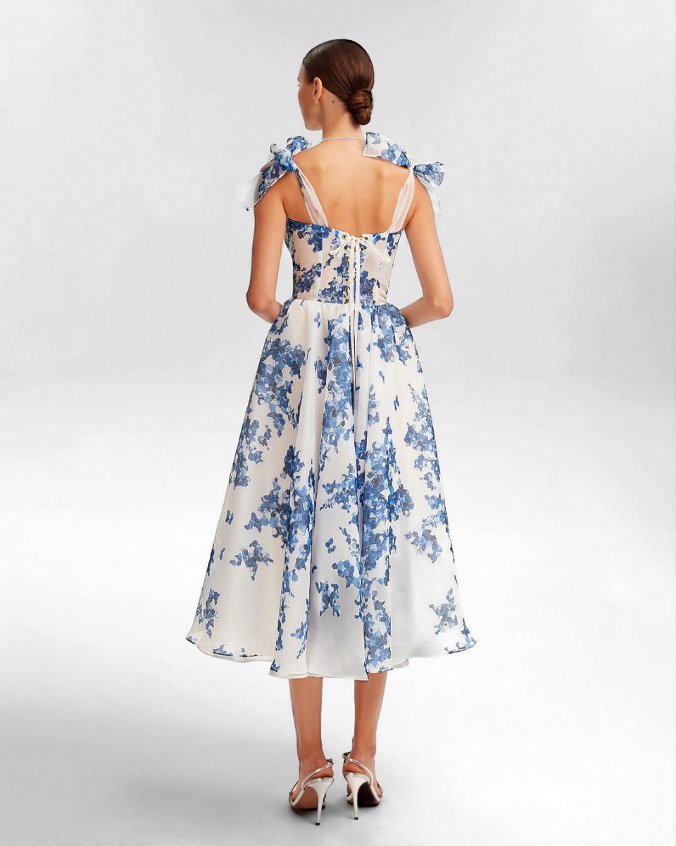 Enchanting Blue Floral Dress
