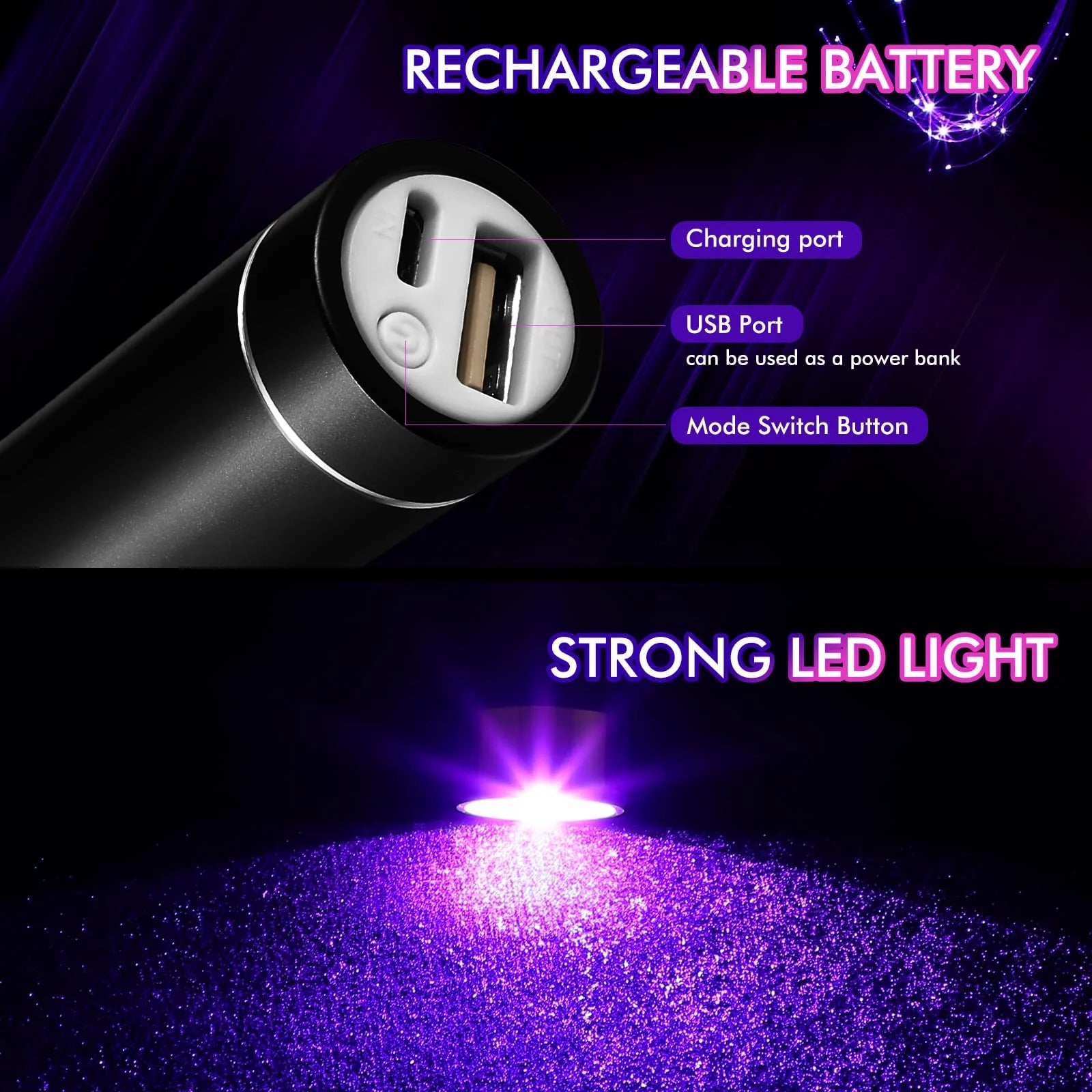 Aufladbare LED-Lichterkette