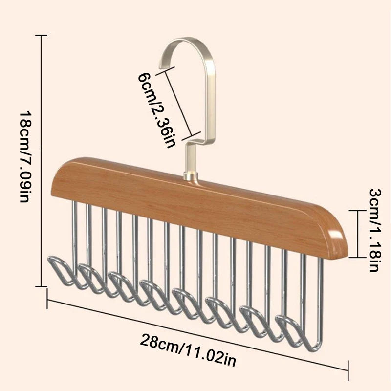 Solid Wood Closet Hanger Organizer