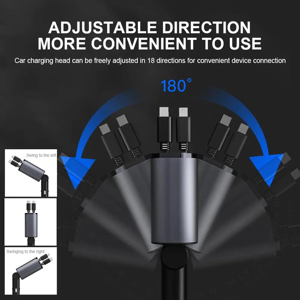 Luxinsly™ Retractable Car Charger - Luxinsly