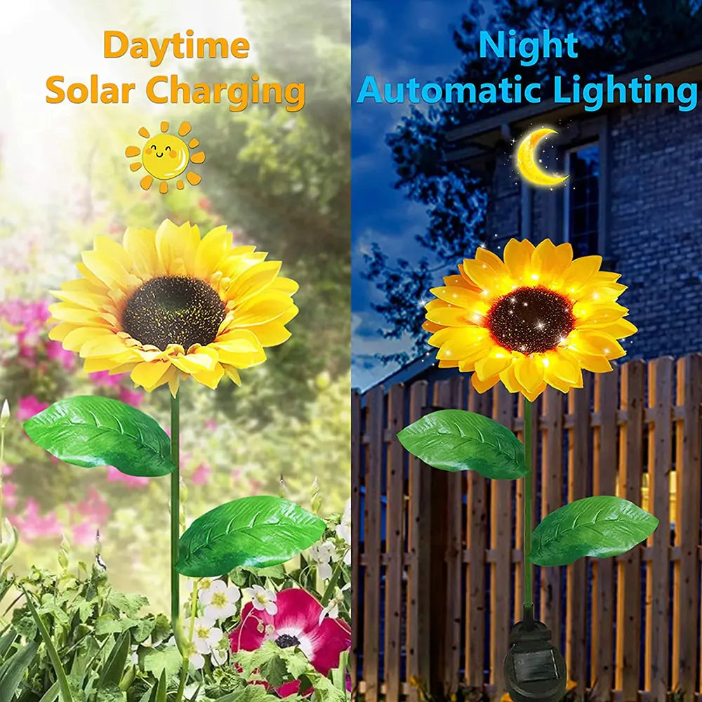 Sonnenblumen-Solar-Rasenlicht